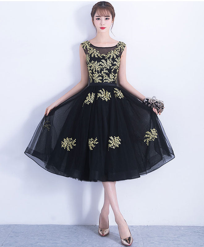 Elegant Black Tulle Lace Short Prom Dress for Homecoming, Party, and Special Occasions - Perfect for Dances, Weddings, and Formal Events