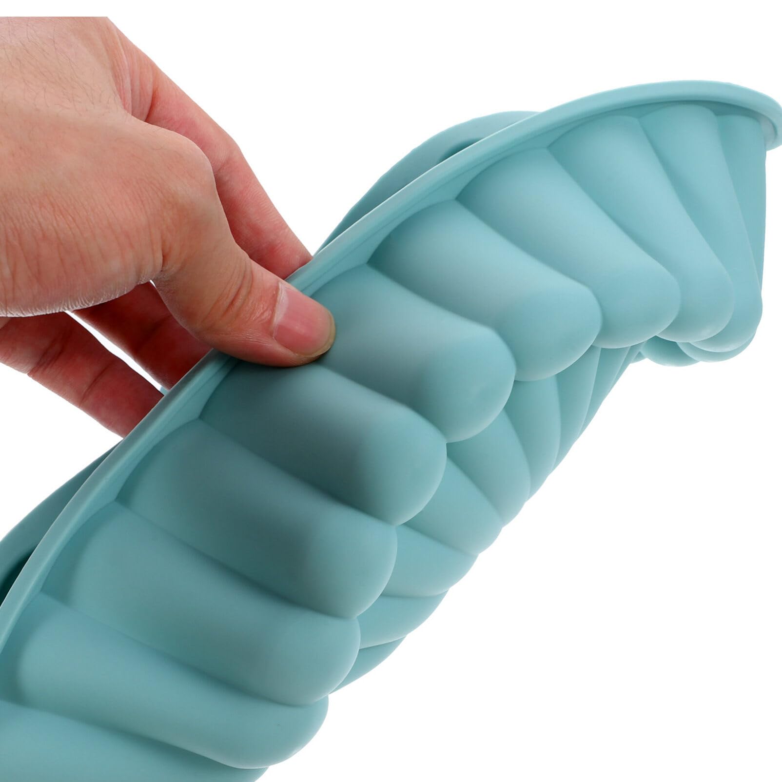 Premium Food-Grade Silicone Round Cake Pan (Sky Blue) - Non-Stick Baking Mold for Cakes, Bread, Desserts & Ice Cream | Perfect for Home Baking, Party Treats & Professional Kitchen Use