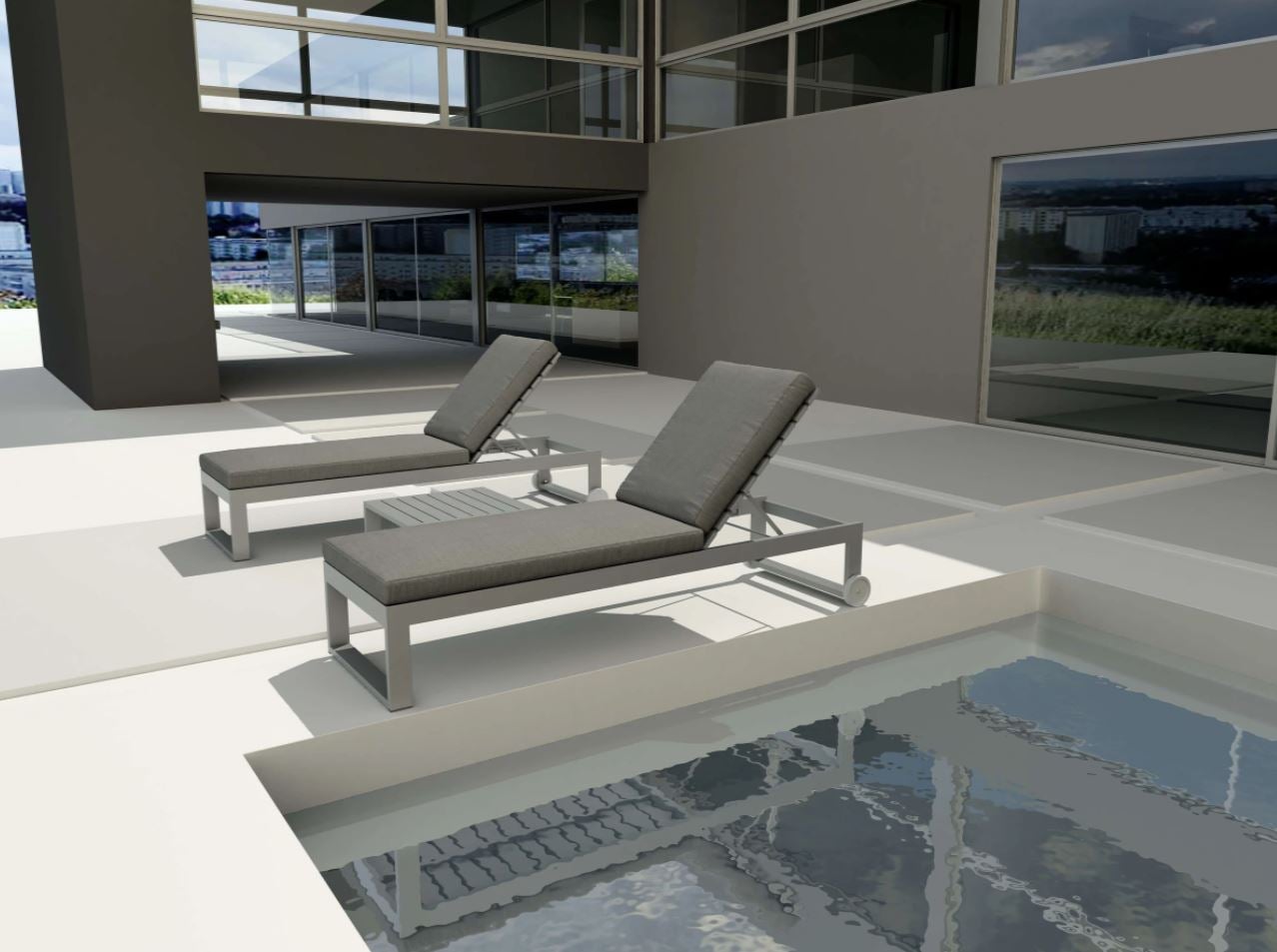 Anderson Teak Lucca Sun Lounger 3-Piece Set (Set 5005) - Premium Outdoor Patio Furniture for Poolside, Beach, and Garden Relaxation