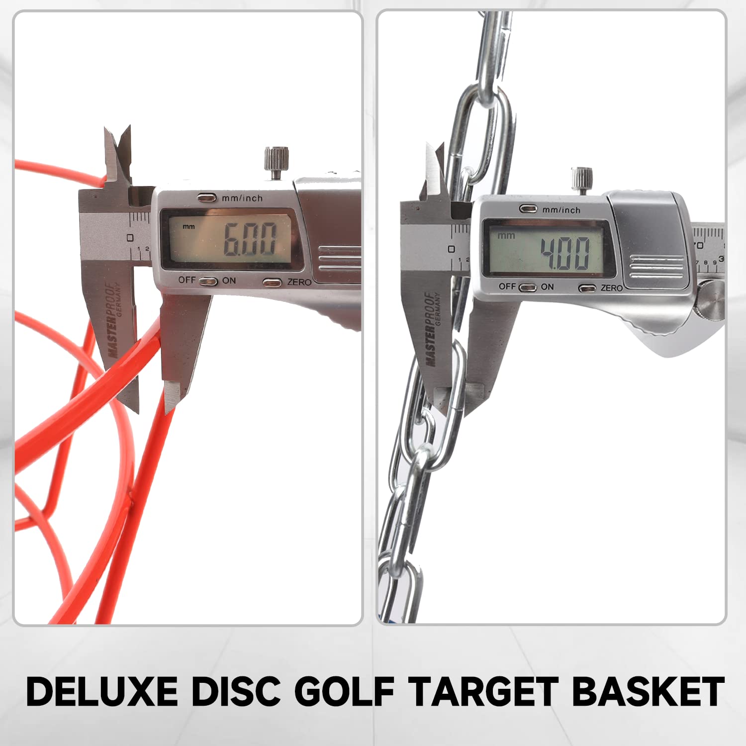 GSE PRO Portable Disc Golf Target Basket - 12/24 Chain Metal Practice Basket for Disc Golf Training | Durable Outdoor Disc Golf Equipment for Backyard, Park & Course Practice