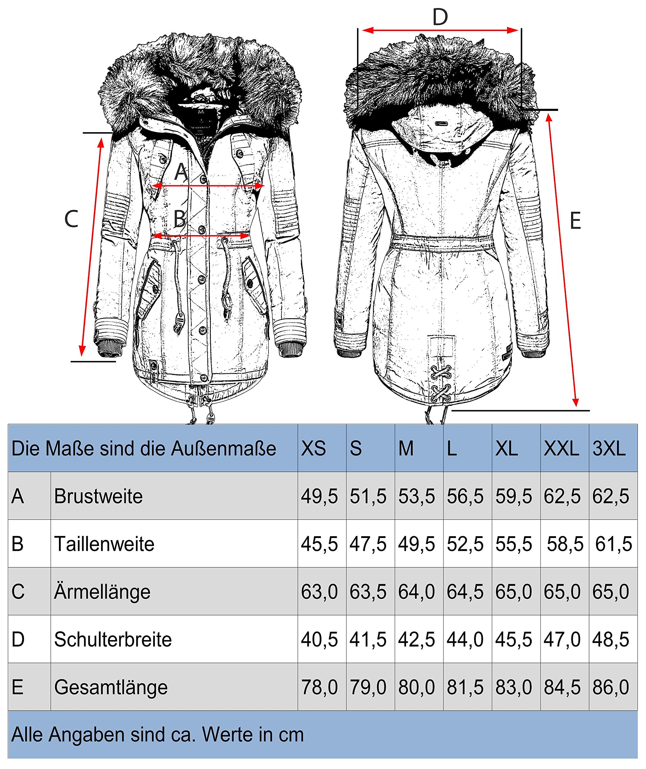 Navahoo Women's Winter Coat - Warm Long Parka with Hood, Size XS to 3XL - Perfect for Cold Weather, Snow Activities & Outdoor Adventures