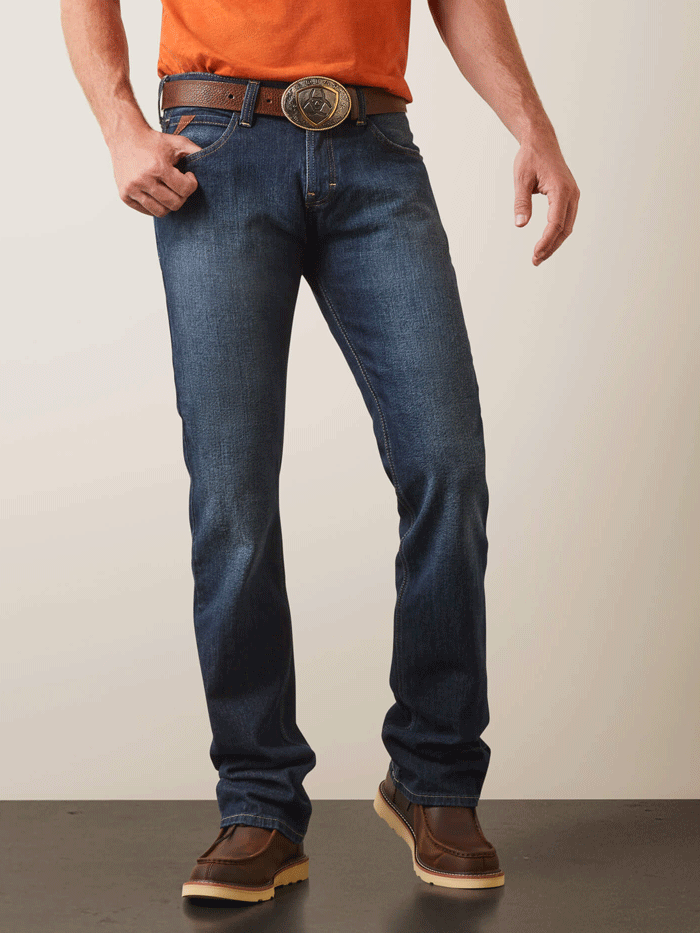 Ariat Men's M7 Rocker Stretch Legacy Stackable Straight Leg Jean - Comfortable Work & Casual Denim Pants for Riding, Outdoor Activities & Everyday Wear