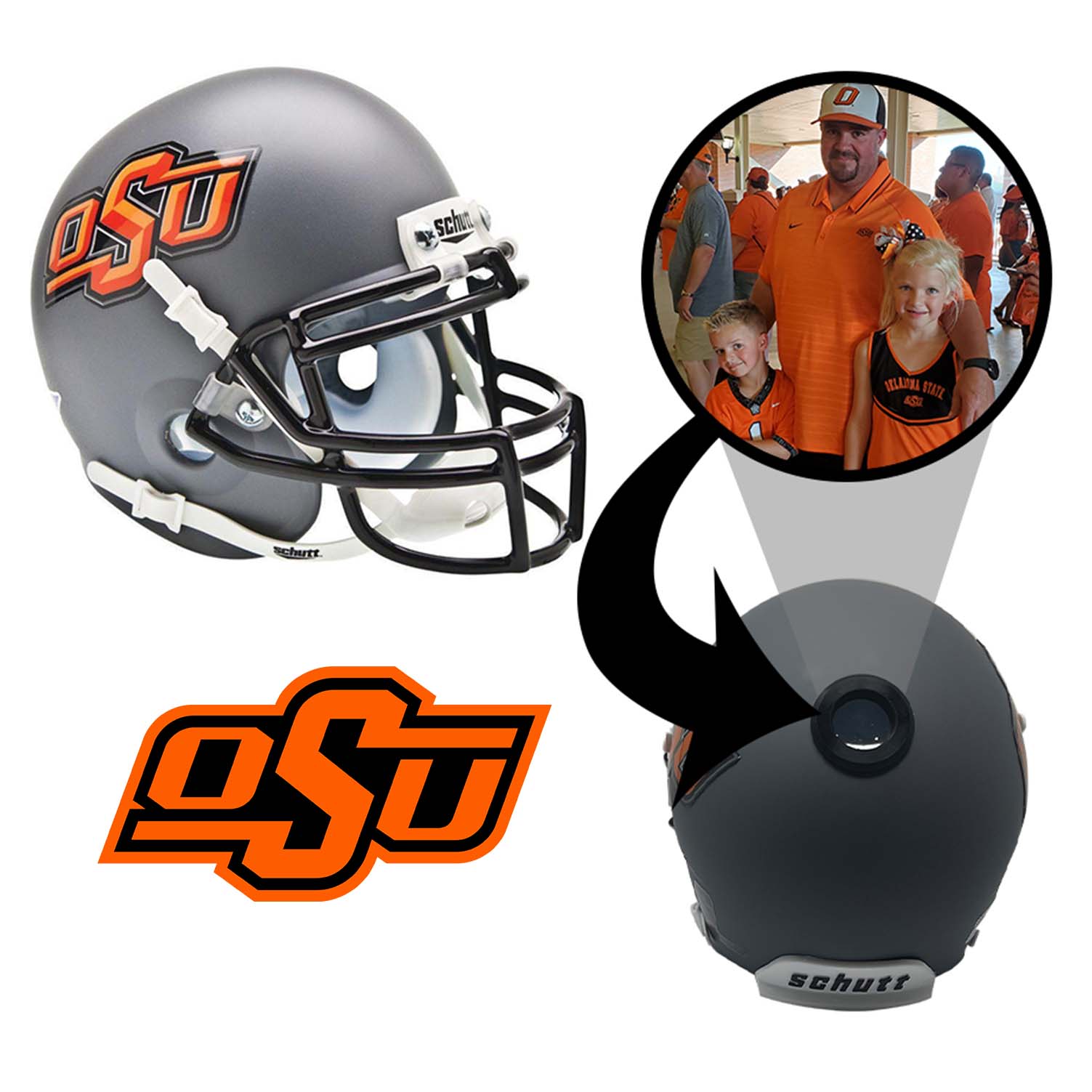 Oklahoma State Cowboys College Football Collectible Mini Helmet - Authentic Replica with Display Stand - Perfect for Fans, Memorabilia Collectors & Game Room Decor - FANZ Collectibles