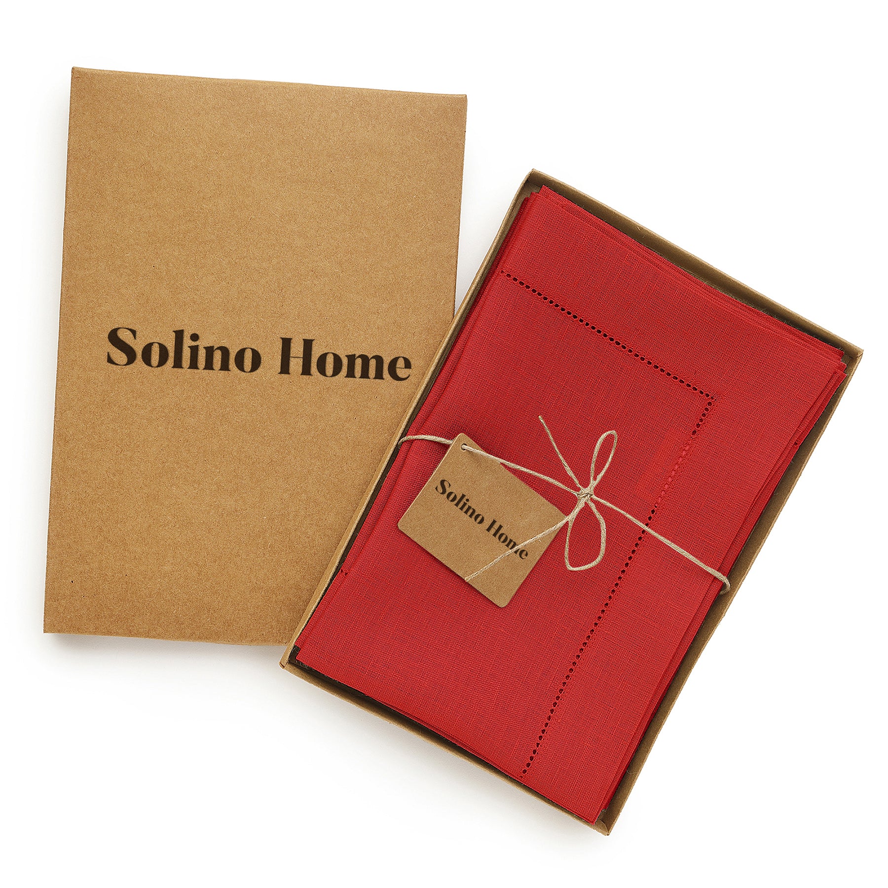 Premium Classic Hemstitch Napkins - 100% Cotton Linen Dinner Napkins for Formal Dining, Weddings & Special Occasions