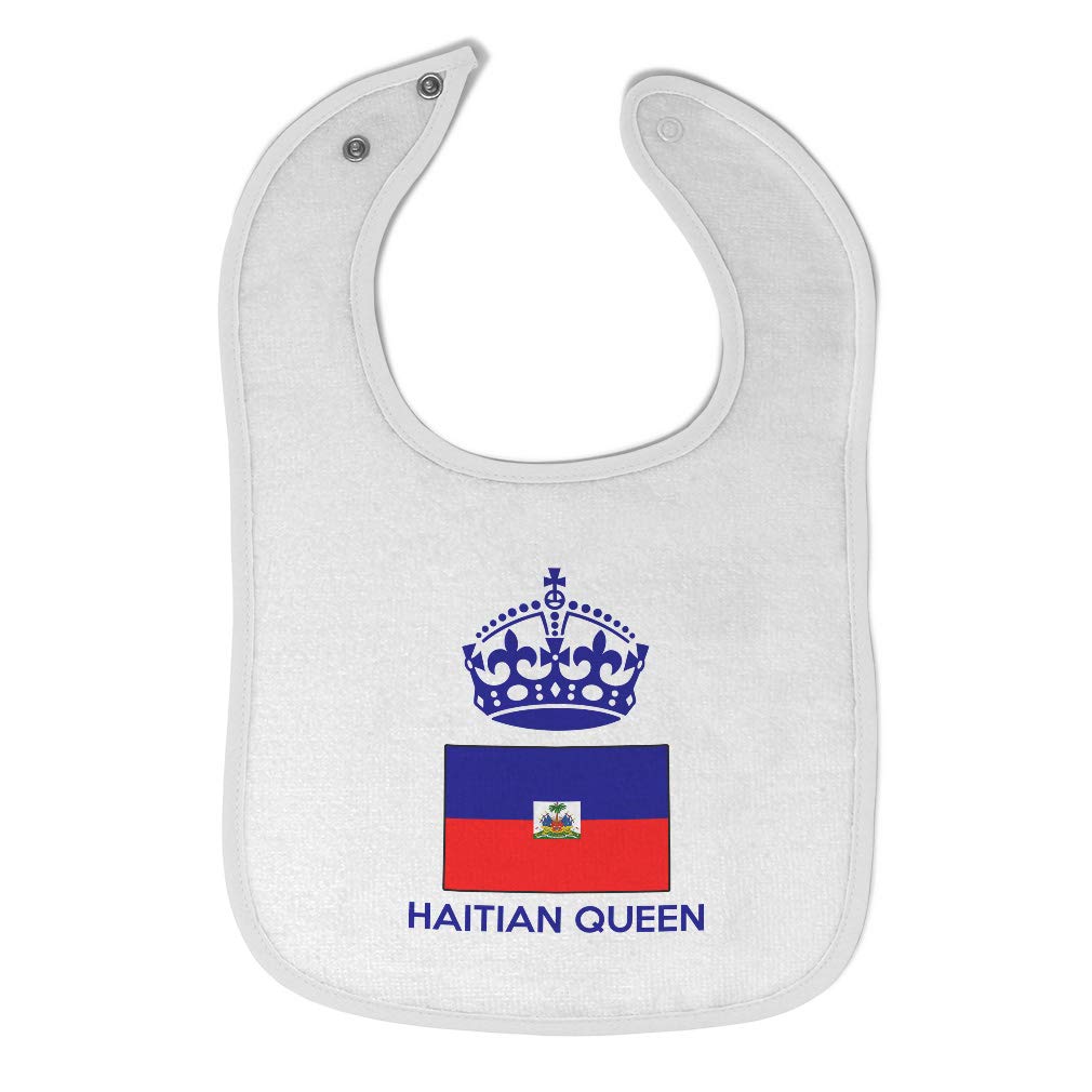 Premium Cotton Baby Bibs & Burp Cloths Set - Soft Absorbent Toddler Feeding Accessories for Boys & Girls (White Queen Crown Design) - Perfect for Mealtime, Travel & Photo Shoots