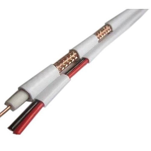 ADI PRO RN 7000501 RG59 Siamese Coaxial Cable - 95% CCA Braid, 18/2 BC, Non-Plenum, 500ft (152.4m) Reel in Box, White - Ideal for CCTV, Security Systems & HD Video Transmission