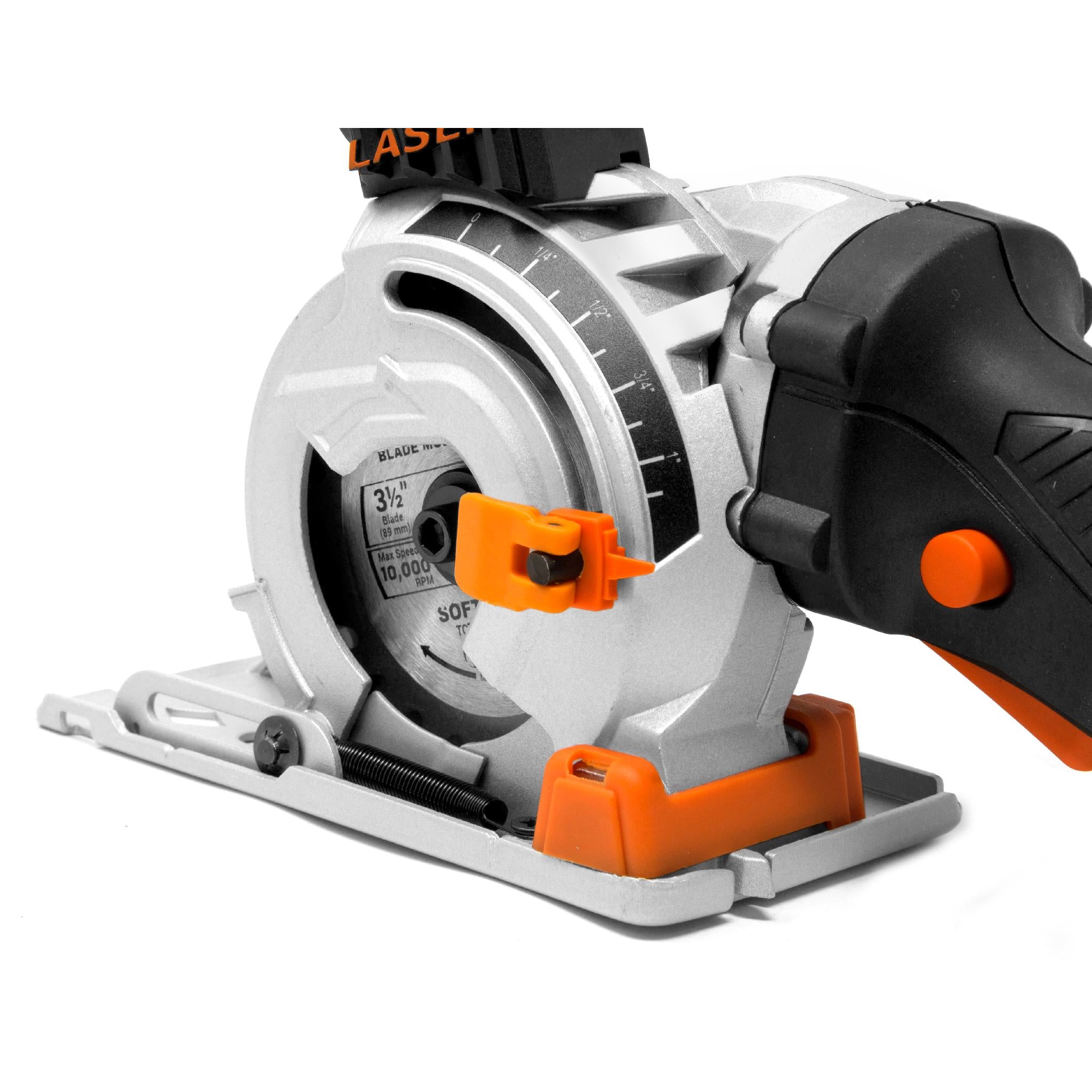 WEN R3620 5 Amp 3.5 Inch Compact Plunge Cut Circular Saw with Laser Guide - Includes Carrying Case & 3 Blades (Refurbished) - Perfect for DIY Projects, Woodworking, and Home Renovations