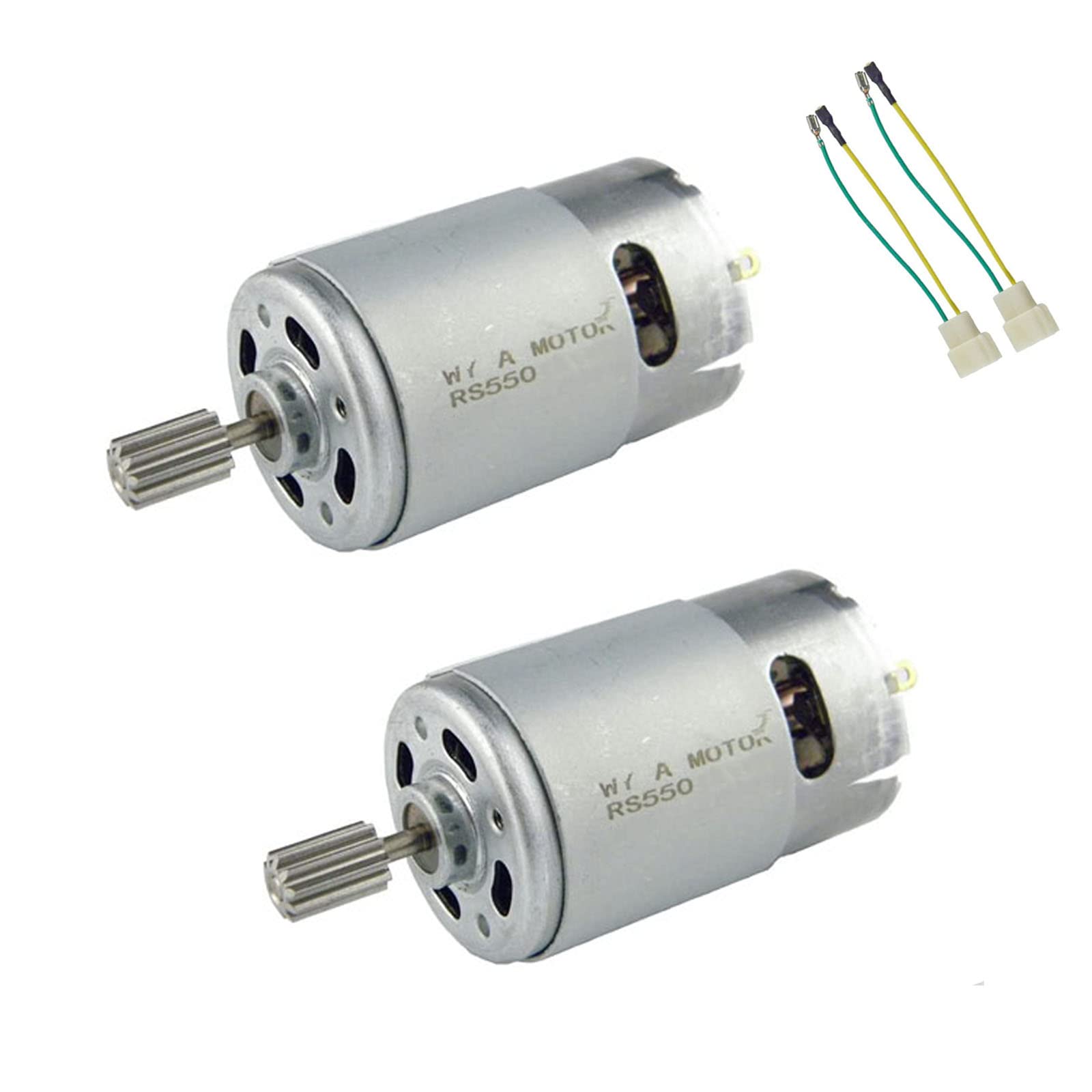 CHANCS 550 High-Speed DC Electric Motor 6V 10000RPM - 2PCS Replacement Motor for Kids Electric Cars & DIY RC Toys - Perfect for Power Wheels, Science Projects & Hobbyist Applications