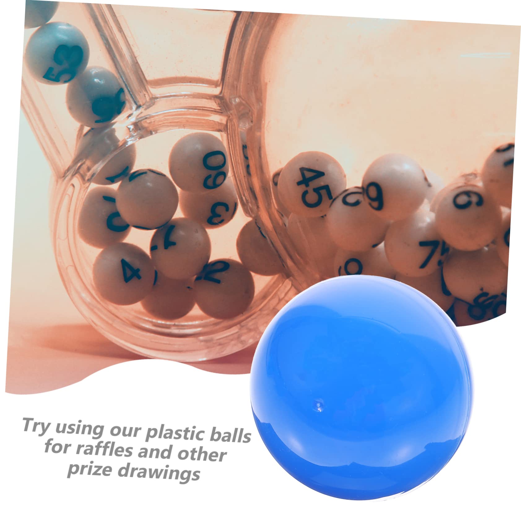 BESPORTBLE 100-Piece Plastic Bingo Balls Set - Replacement Gumball Machine Balls, Bingo Cage Balls & Capsules for Game Nights, Parties, and Casino Events