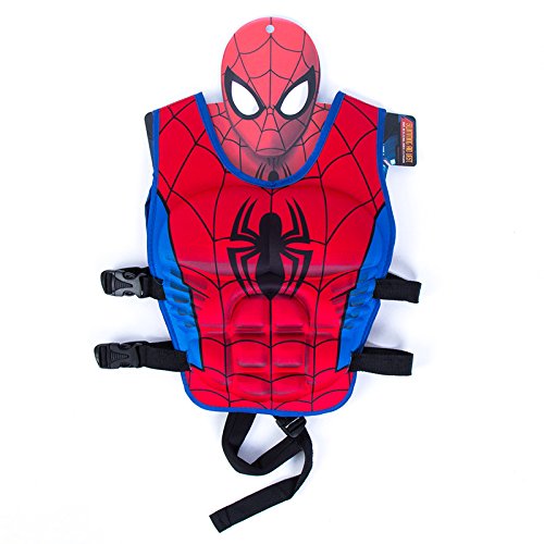 JKSPORTS Kids Swimming Vest - Learn-to-Swim Buoyancy Aid Life Jacket for Boys & Girls (Spiderman, Size M) | Safe Pool, Beach & Water Park Floatation Device for Children
