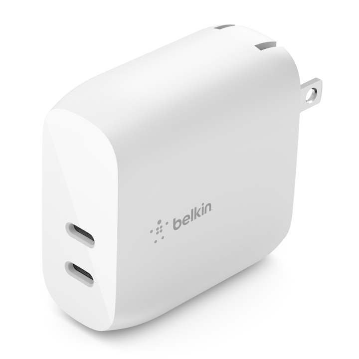 Belkin 40W Dual USB-C PD Fast Charger with 20W x 2 Ports - White | Perfect for iPhone, iPad & Android Devices | Home, Office & Travel Charging Solution