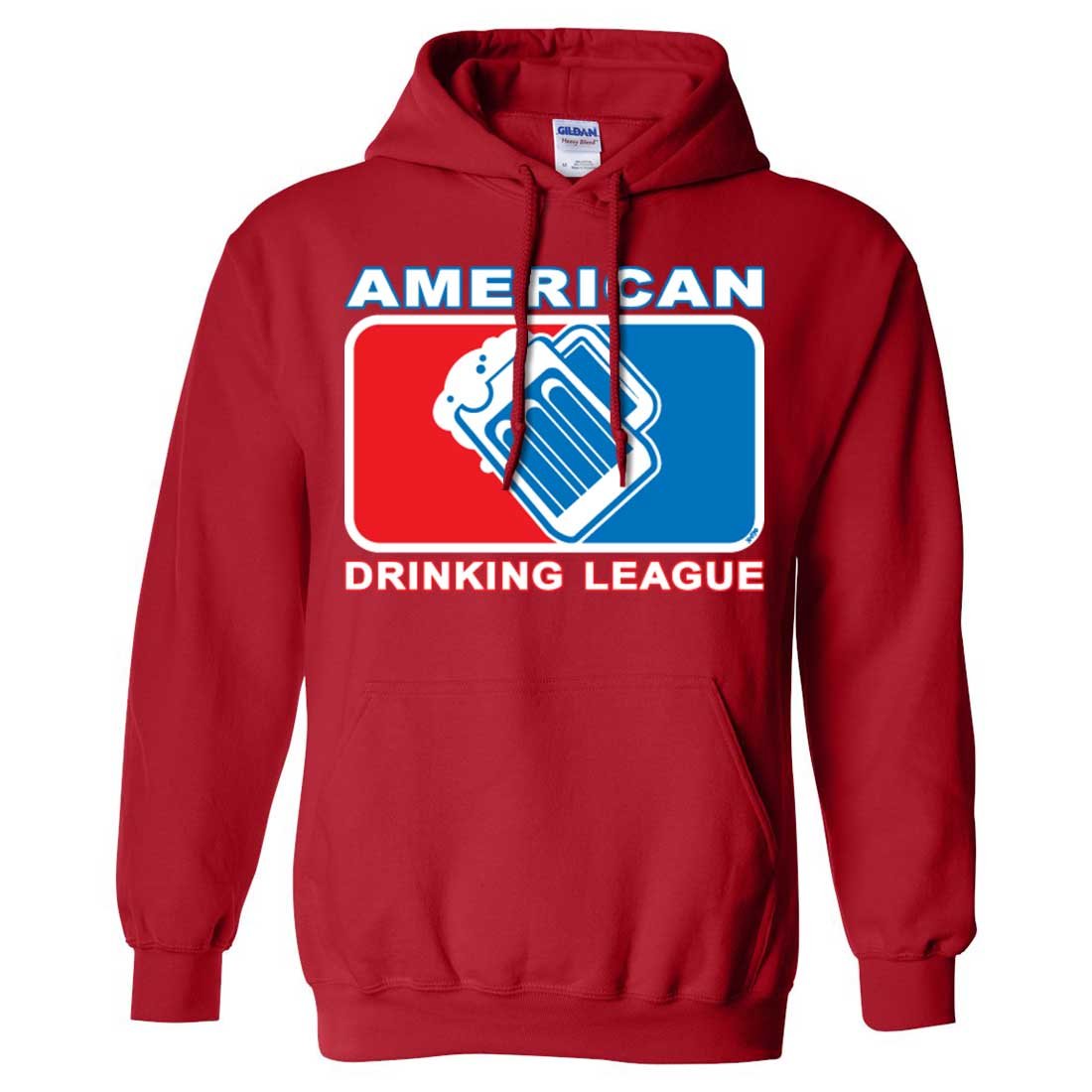 American Drinking League USA Sweatshirt Hoodie - Unisex Pullover Fleece Hooded Sweatshirt for Men & Women | Perfect for Tailgating, Bar Hopping & Game Day Outfits