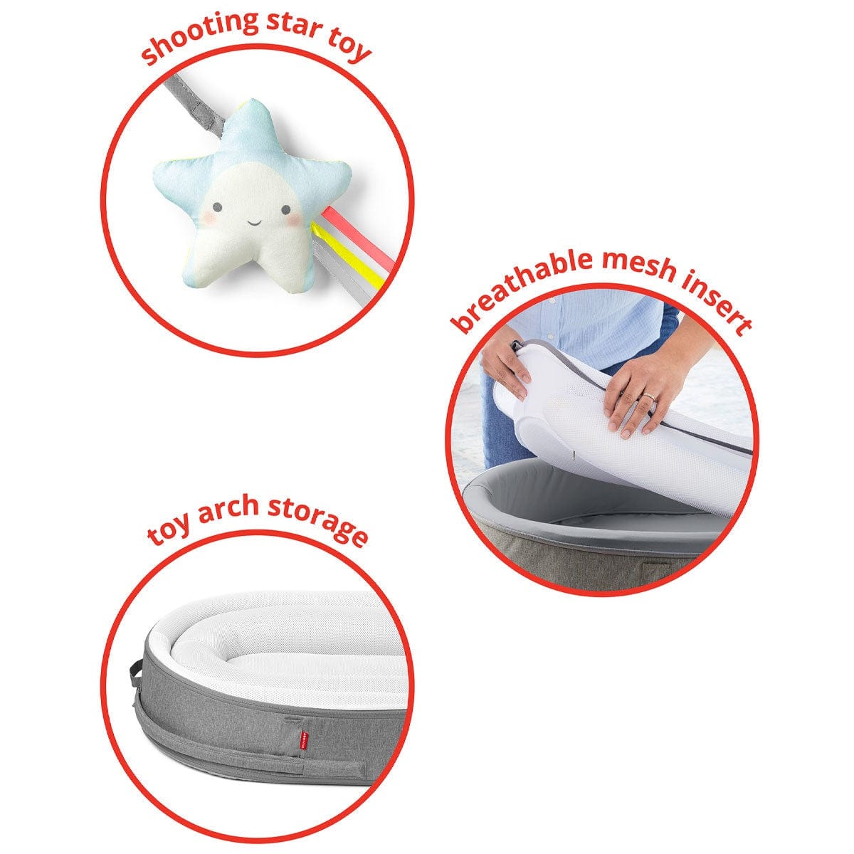 Skip Hop Playful Retreat Baby Nest Lounger - Soft & Portable Infant Lounger for Newborns & Toddlers | Perfect for Playtime, Napping & Travel | Cozy & Safe Baby Bed for Home & On-the-Go