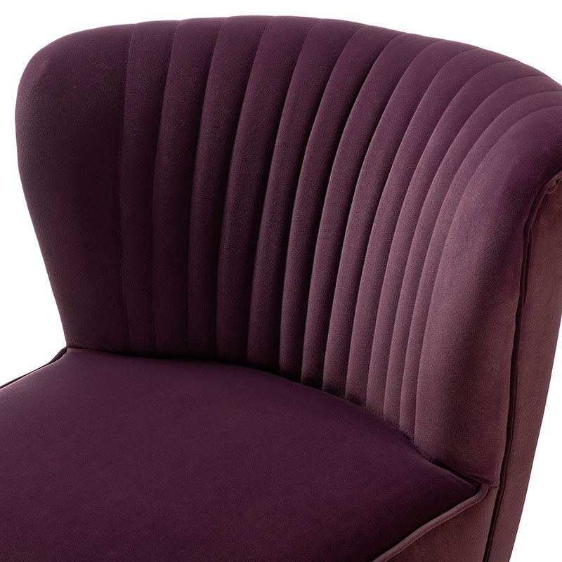 Lola Velvet Side Chair - Modern Upholstered Accent Chair for Living Room, Bedroom & Office - Soft Velvet Fabric with Sturdy Wooden Legs - Perfect for Dining, Lounge & Home Decor