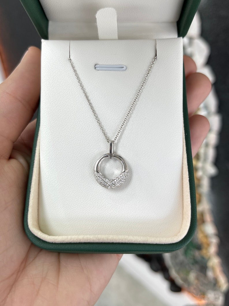 0.30 Carat Natural Round Brilliant Cut Diamond Pendant Necklace in 14K Gold - Perfect for Weddings, Anniversaries & Special Occasions