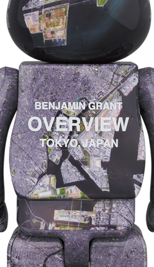 MEDICOM TOY BE@RBRICK Benjamin Grant OVERVIEW Tokyo 100% & 400% Bearbrick Figure - Limited Edition Collectible for Home Display & Anime Fans - Perfect for Shelf Decoration, Gift for Toy Collectors
