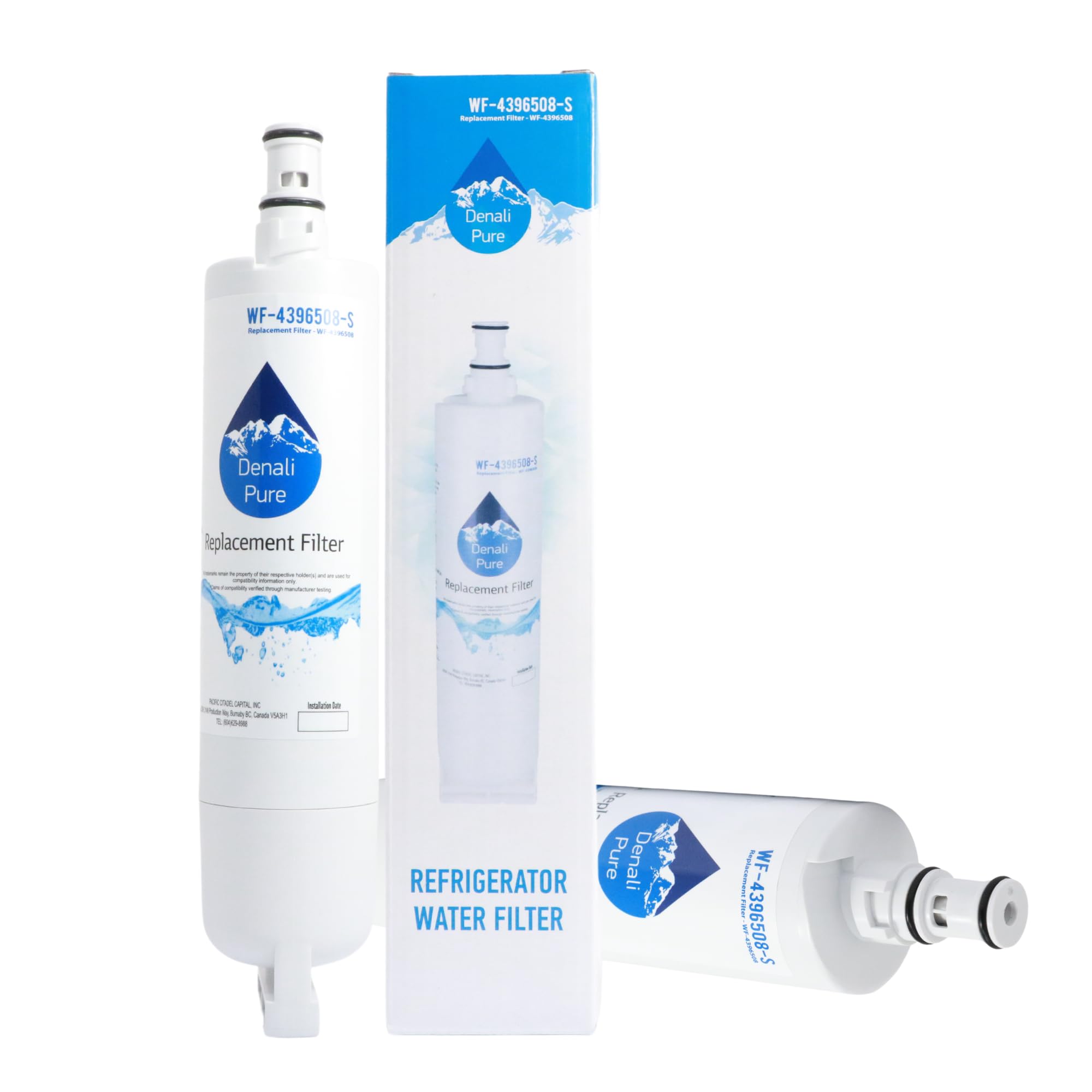 Whirlpool GD5SHGXLQ01 Refrigerator Water Filter Replacement - Compatible with Whirlpool 4396508 & 4396510 | Pure Drinking Water for Home & Office Fridge