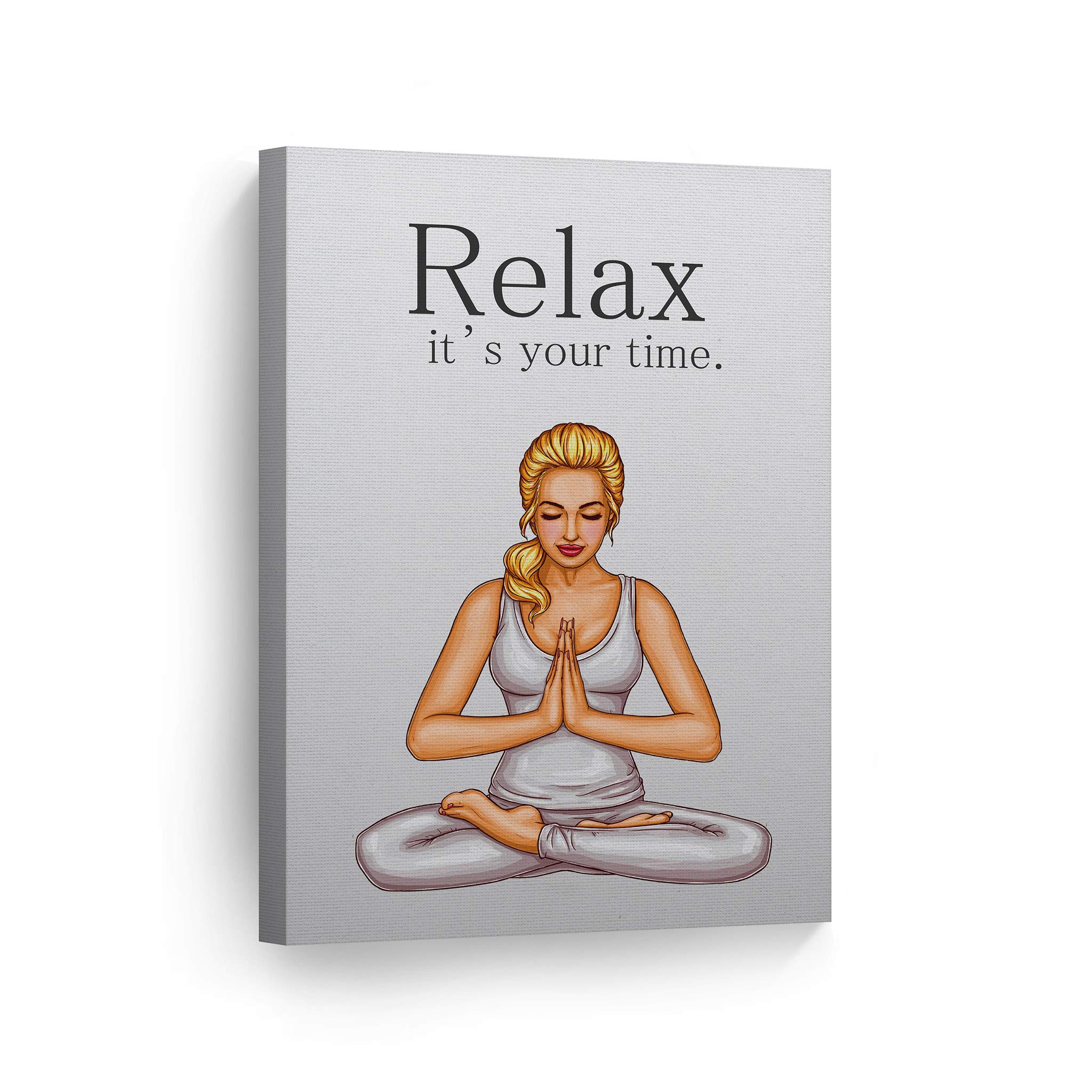 Funny Bathroom Wall Art - 'Relax It's Your Time' Canvas Print for Kids & Nursery Decor | Cute Bathroom Sign, Home Decoration, Ready to Hang (36x24, Made in USA) | Perfect for Bathroom, Kids Room & Nursery Wall Decor