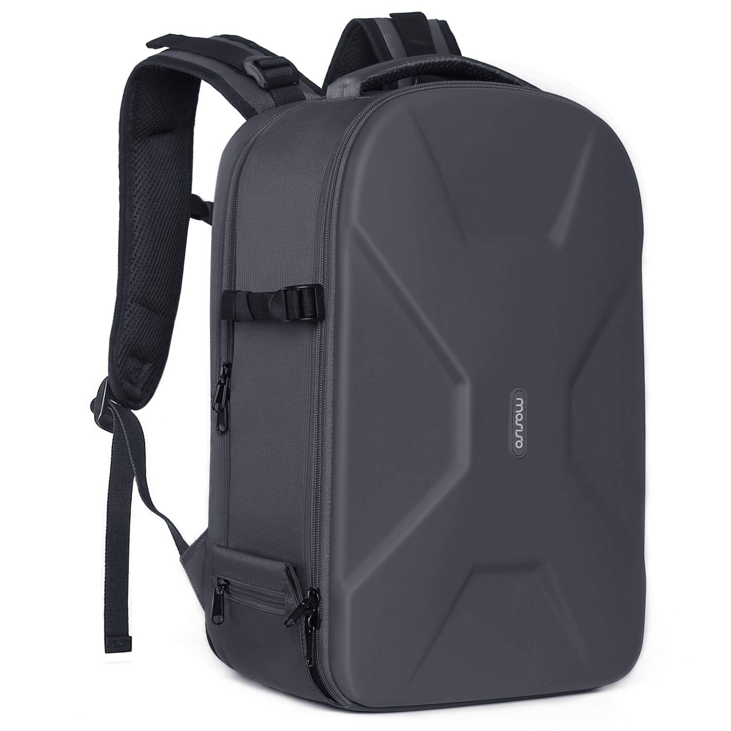 MOSISO Waterproof DSLR Camera Backpack 15-16 Inch - Hardshell Case for Canon Nikon Sony Mirrorless Cameras with Tripod Holder & Laptop Compartment (Gray) - Perfect for Travel Photography & Outdoor Adventures
