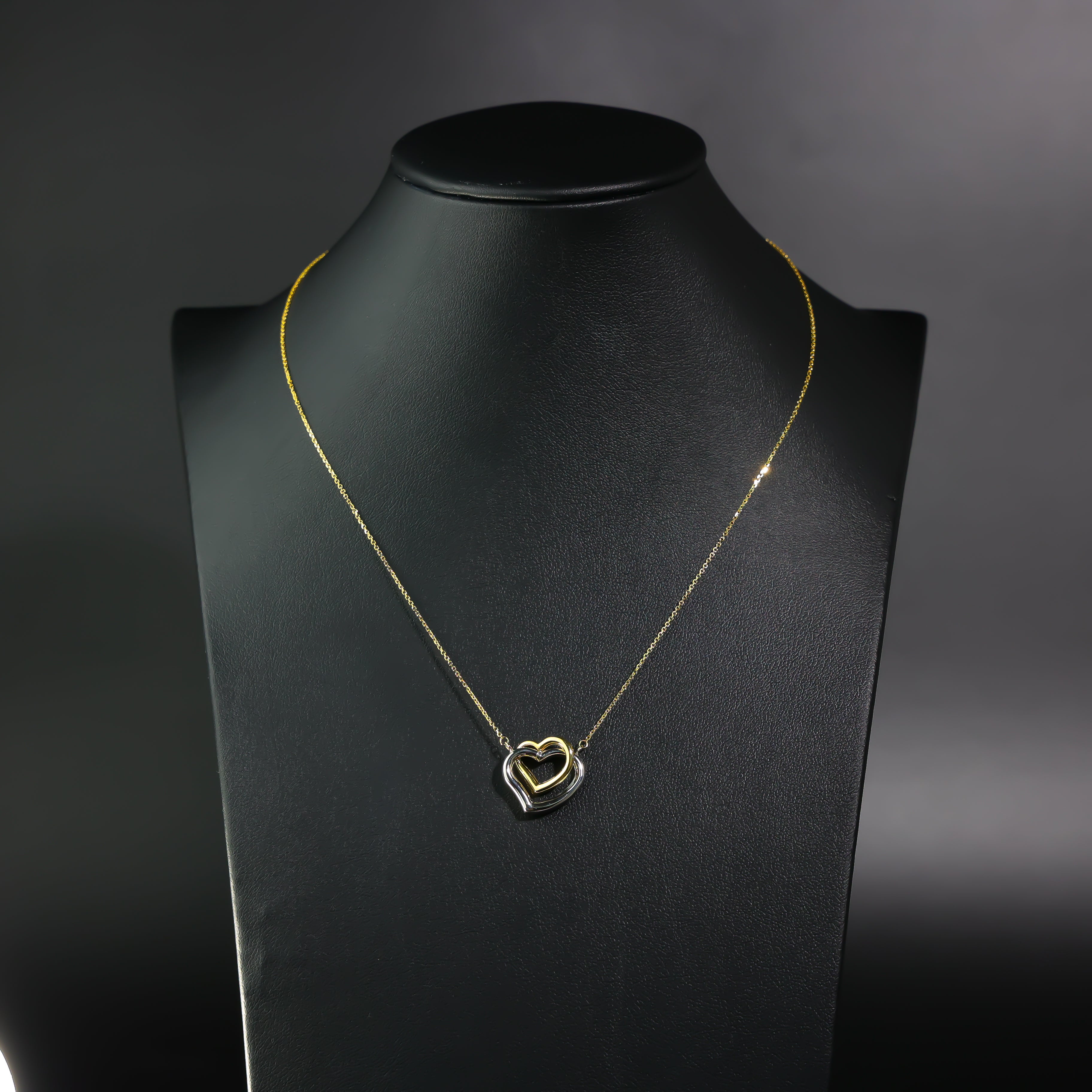 Gold Double Heart Necklace - Romantic Gift for Women - Elegant 14K Gold Plated Jewelry - Perfect for Anniversaries, Valentine's Day & Special Occasions - Model NK0149