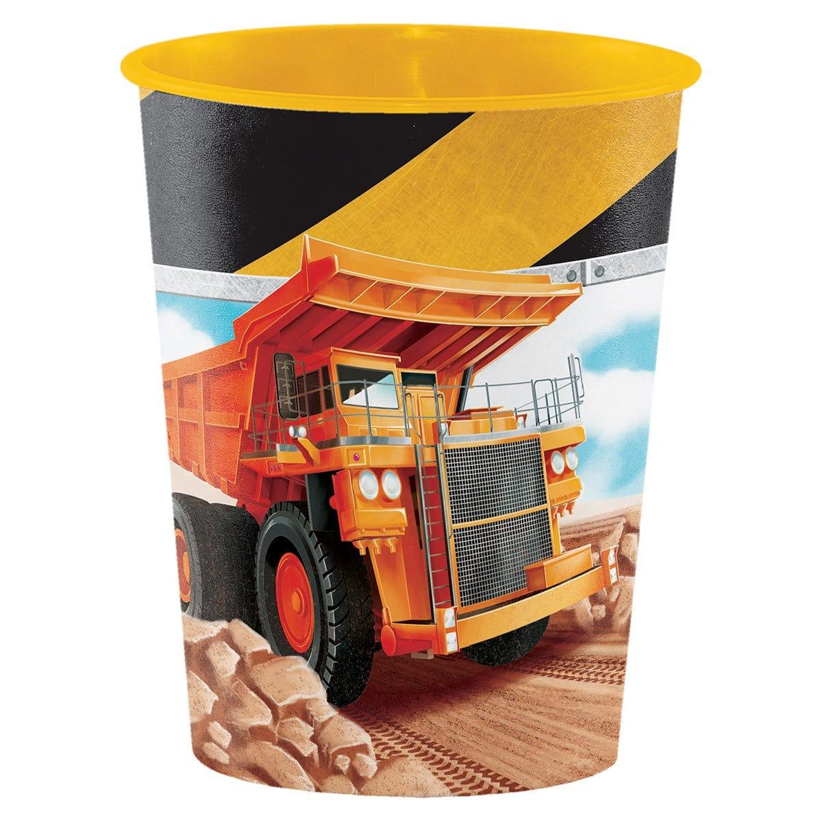 Big Dig Construction Toy Plastic Favor Cup - Fun Party Favors for Kids, Construction Theme Birthday Gifts, Sandbox Play & Pretend Play Accessories
