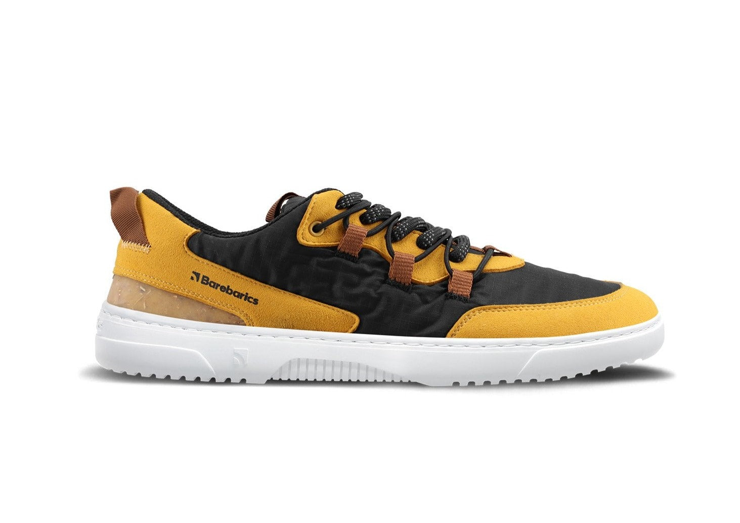 Barebarics Revive Barefoot Sneakers for Women - Golden Yellow & Black | Minimalist Running Shoes for Trail, Gym & Everyday Comfort
