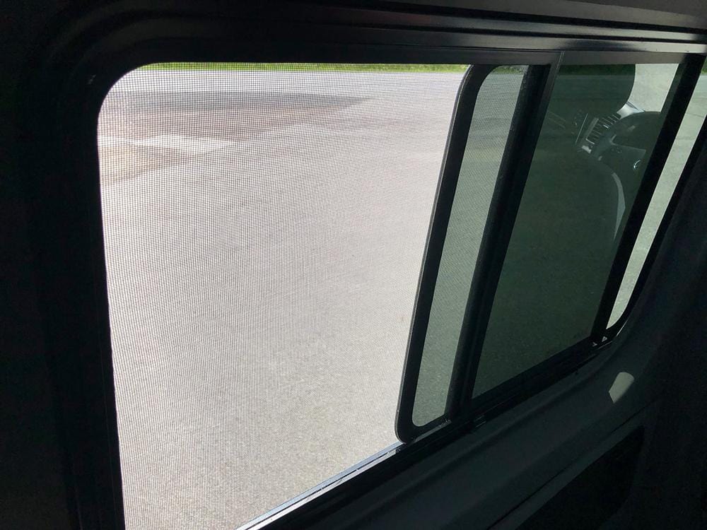 AM Auto Mercedes Sprinter Rear Screened Half Slider Window (2007+ Models) - Driver Side Sliding Door for 144