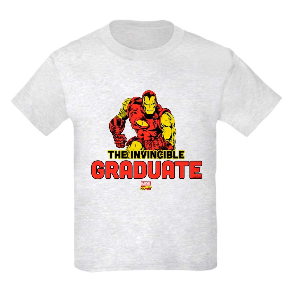 Iron Man The Invincible Graduate Kids T-Shirt - Marvel Superhero Graphic Tee for Boys & Girls - Perfect for School, Graduation & Birthday Parties