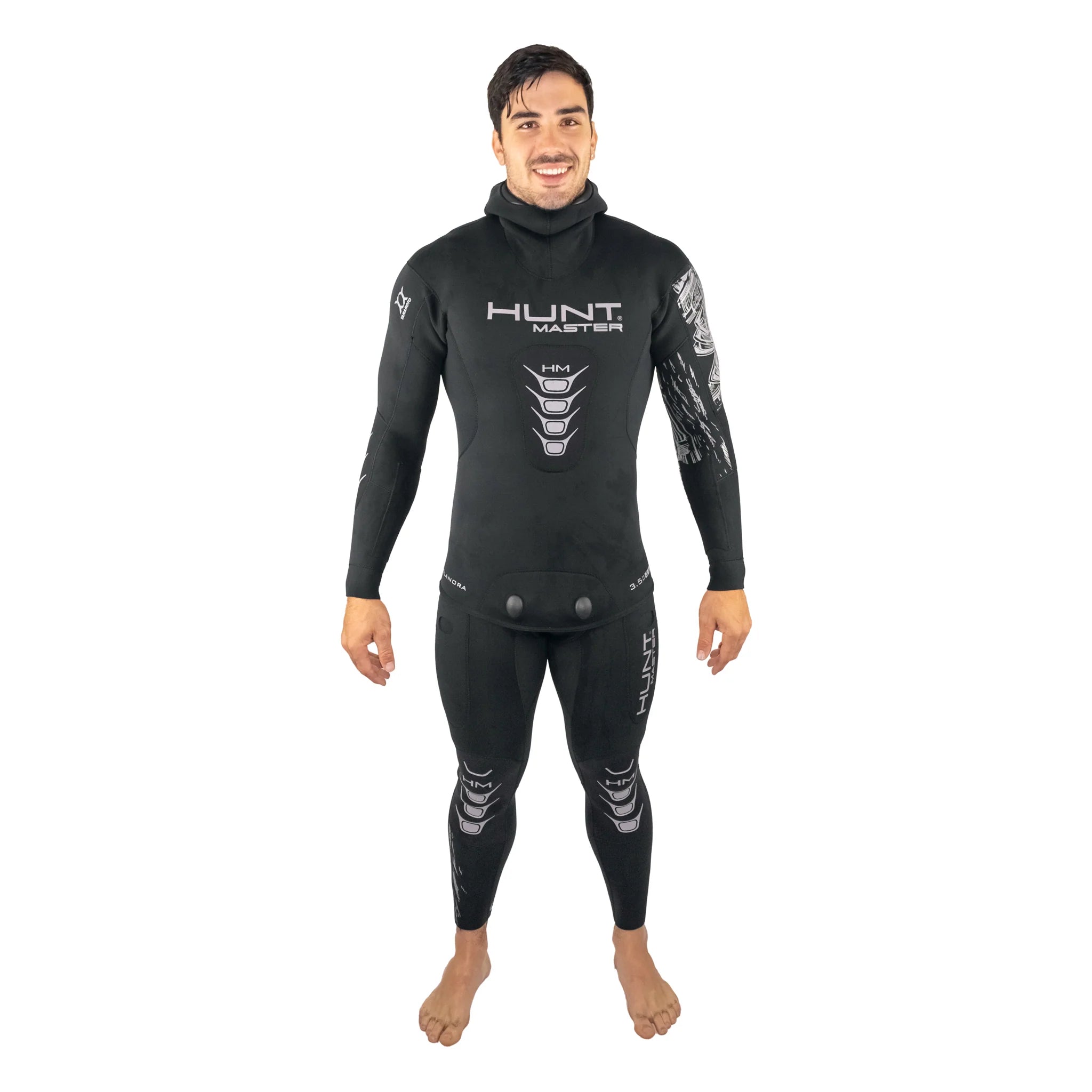 Hunt Master Elanora 2 Piece Open Cell Wetsuit for Spearfishing & Freediving - Black - Premium Neoprene Comfort for Cold Water Adventures