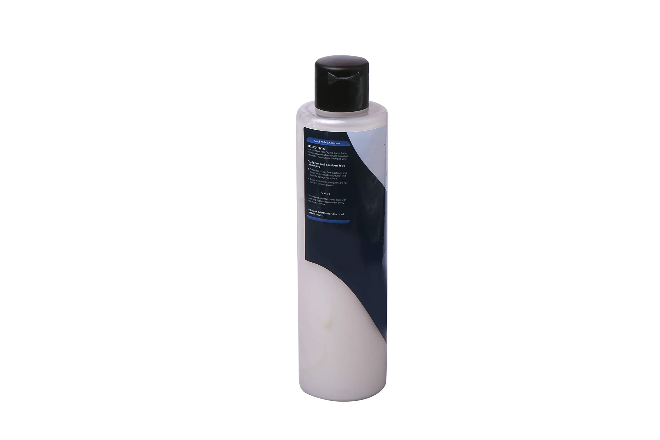 Avizhtham's Herbals Pure & Natural Goat Milk Shampoo for Hair Growth & Shine | Sulfate-Free & Organic | 200ml Bottle | Perfect for Dry, Damaged Hair & Scalp Care