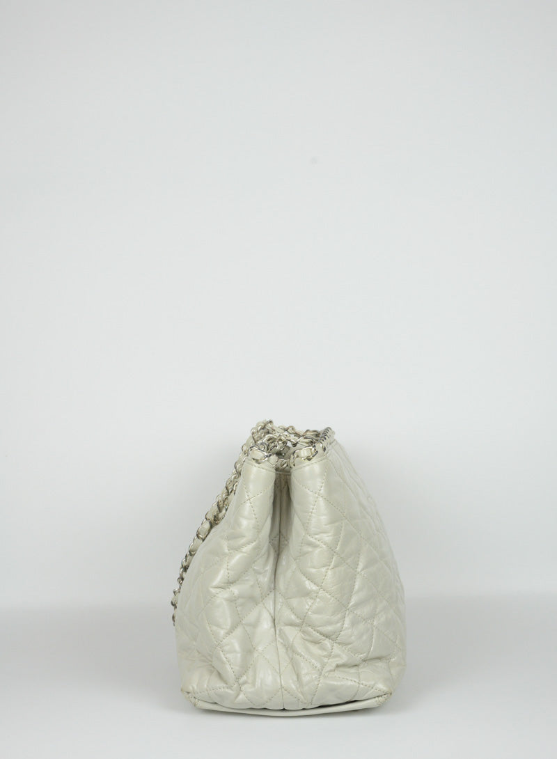 Chanel Quilted Leather Handbag in Ice White - Luxury Designer Purse for Women, Perfect for Parties, Work & Everyday Use