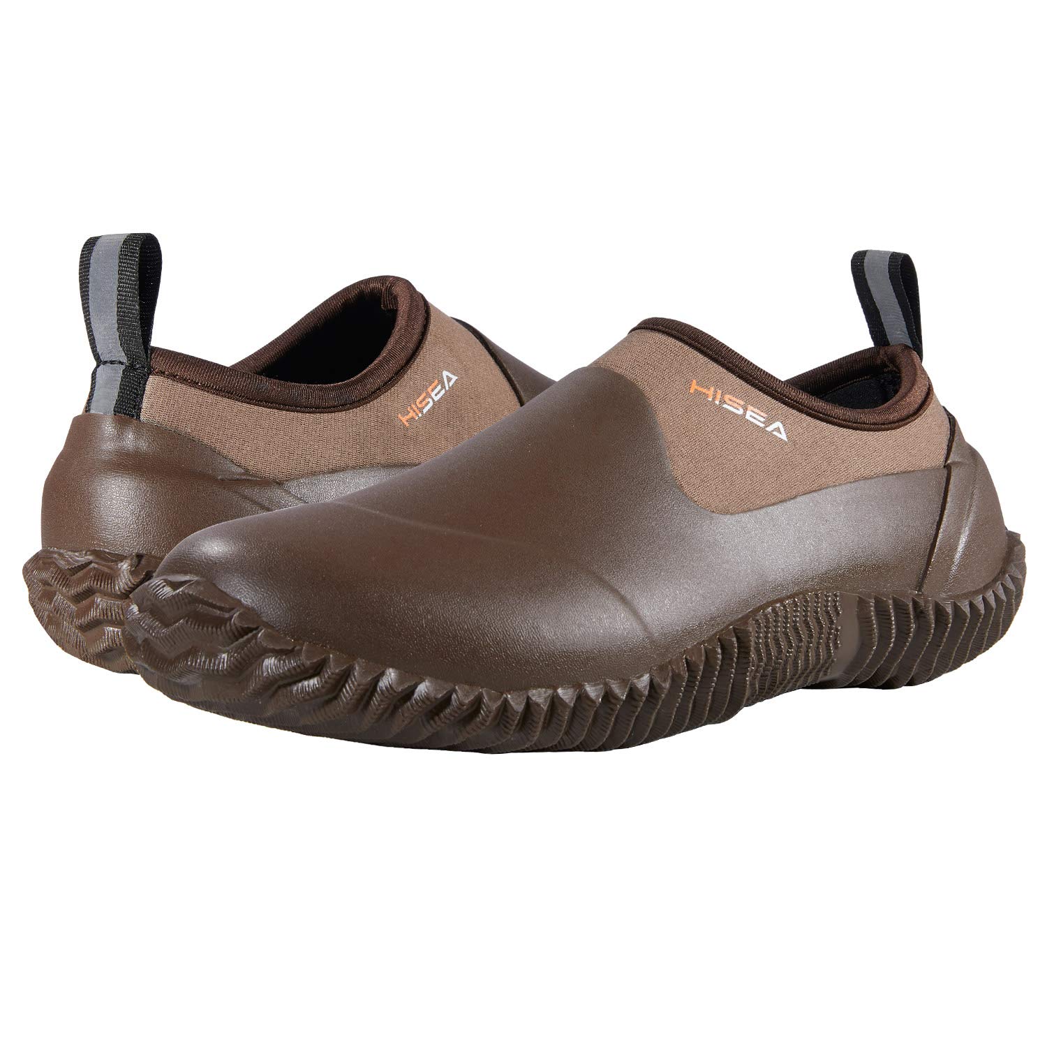 HISEA Unisex Waterproof Garden Shoes - Slip-On Ankle Rain Boots for Men & Women, Durable Rubber Neoprene Outdoor Booties for Gardening, Farming, Camping, Car Wash, Lawn Care - Perfect for Wet Conditions & Yard Work