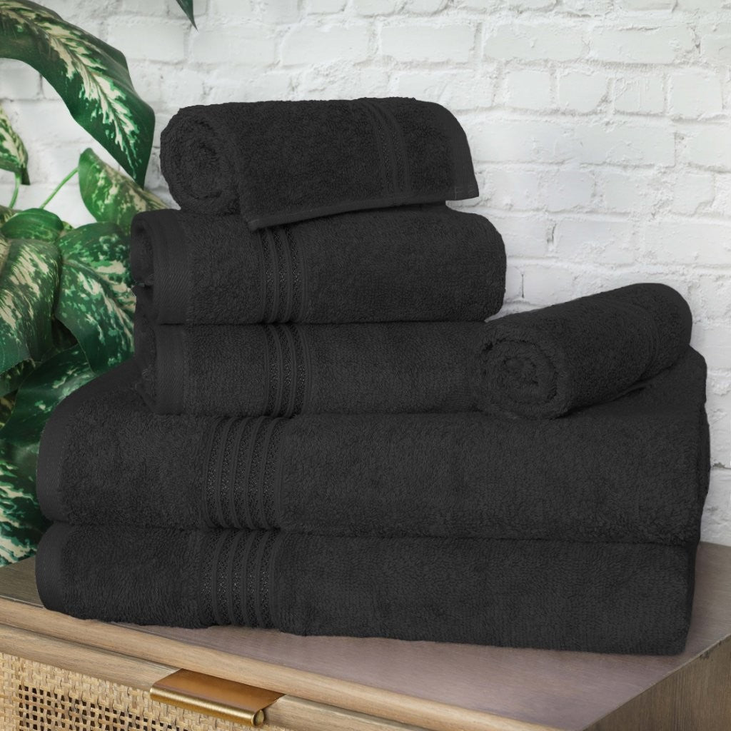 Premium 6-Piece Egyptian Cotton Towel Set - Ultra Soft, Highly Absorbent Bath Towels for Spa, Hotel & Luxury Home Use