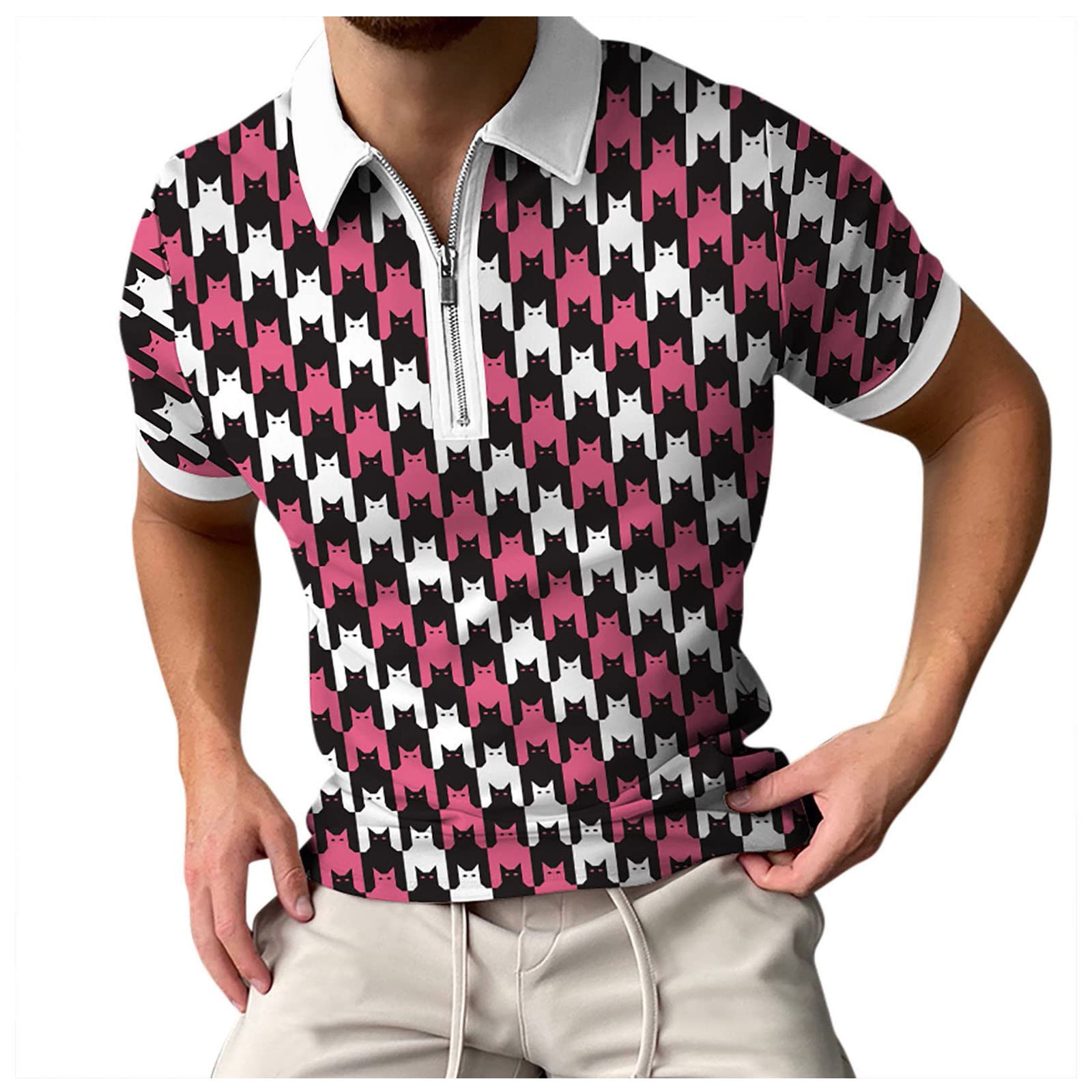 Big and Tall Men's Button Down Shirts - Stylish Print Lapel Summer Dress Shirts for Men | Wrinkle-Free & Comfortable | Perfect for Office, Business Casual & Spring Outings