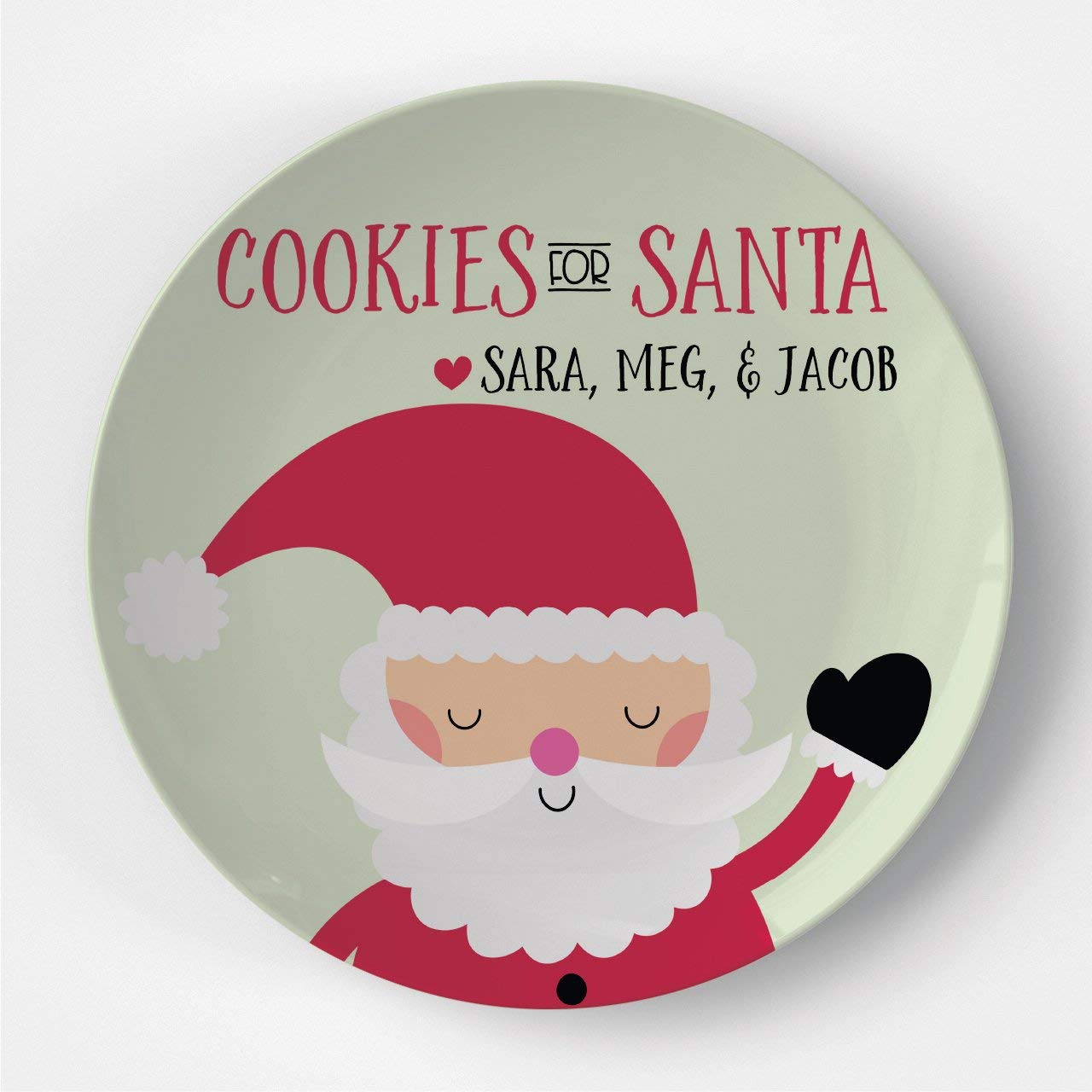 Harper Livingston Personalized Santa Cookies Plate - Christmas Gift Idea | Dishwasher, Oven & Microwave Safe DecoWare™ | Perfect for Holiday Baking, Cookie Exchange & Festive Decor