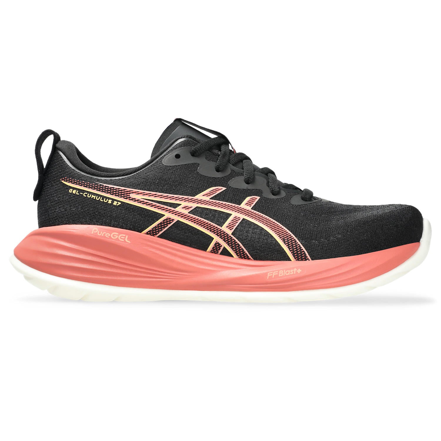 ASICS Women's GEL-Cumulus 27 Running Shoes - Black/Orange Glow - Lightweight Cushioned Sneakers for Jogging, Gym Workouts & Everyday Wear
