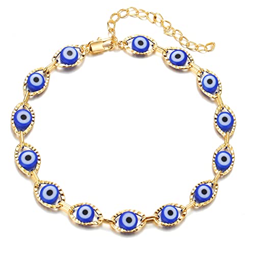 B4:gold evil eye bracelet