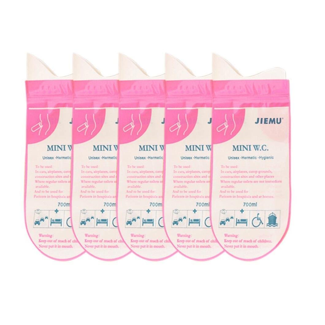 700ml Unisex Emergency Urine Bags - Portable Travel Pee Bags (5 Pack) for Camping, Hiking & Road Trips - Disposable Toilet Solution by IKevan