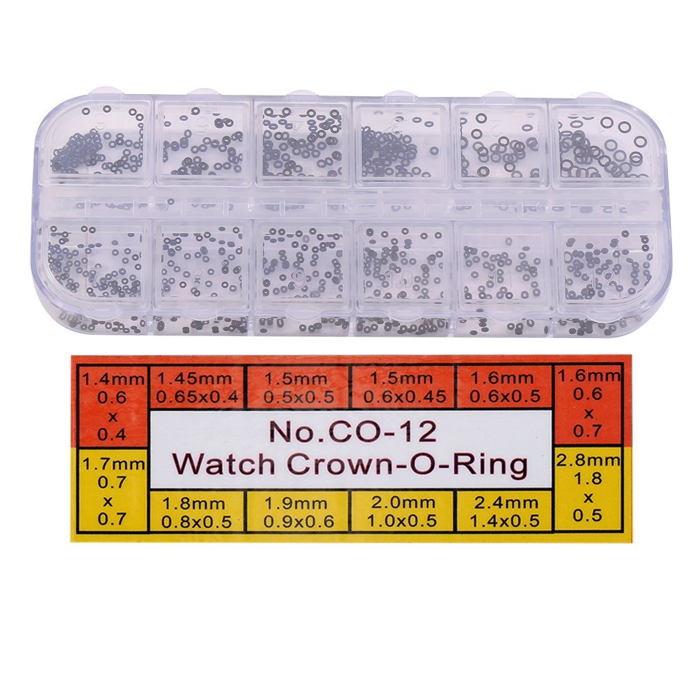 12-Size Watch Back Gasket Kit (1.4-2.8mm) - Durable O-Ring Seals for Watch Repair & Waterproofing