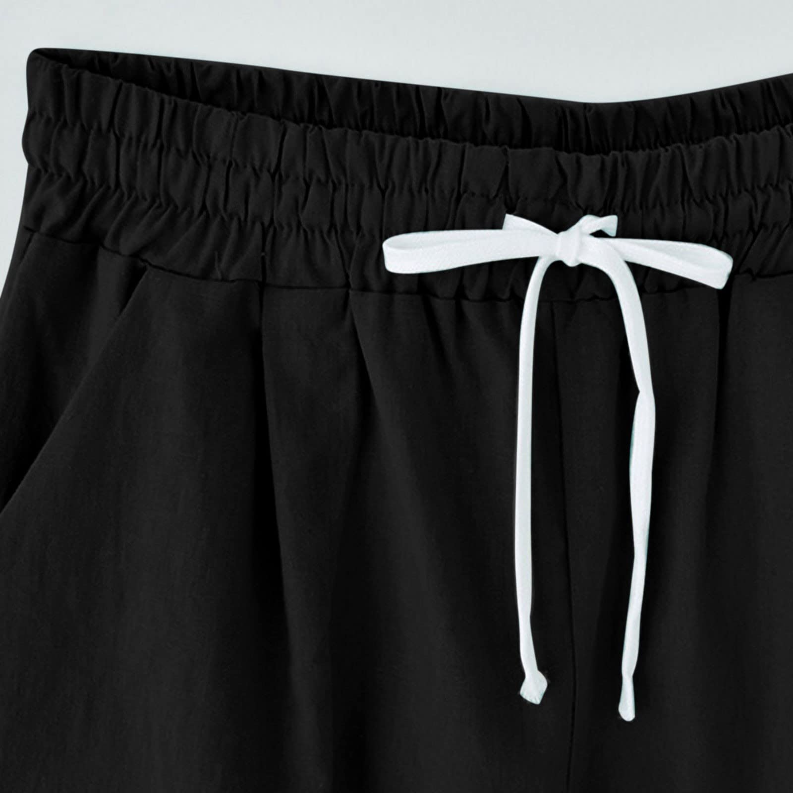 Women's Bermuda Shorts - Summer Casual Cotton Linen Shorts for Lounge & Travel