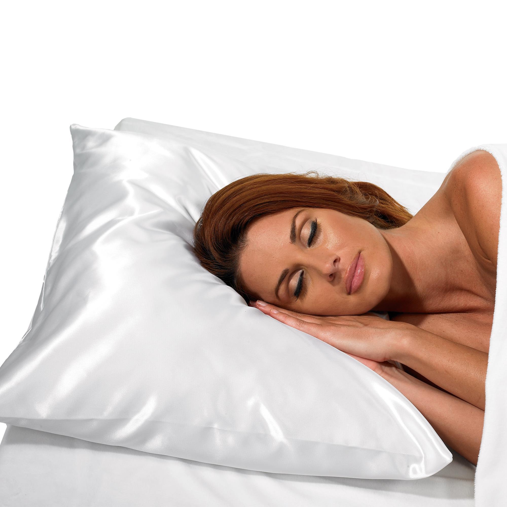 Betty Dain Premium Satin Pillowcase for Hair & Skin - White Silk-Like Pillow Cover for Beauty Sleep, Wrinkle Prevention & Cool Comfort - Perfect for Bedroom, Travel & Gift