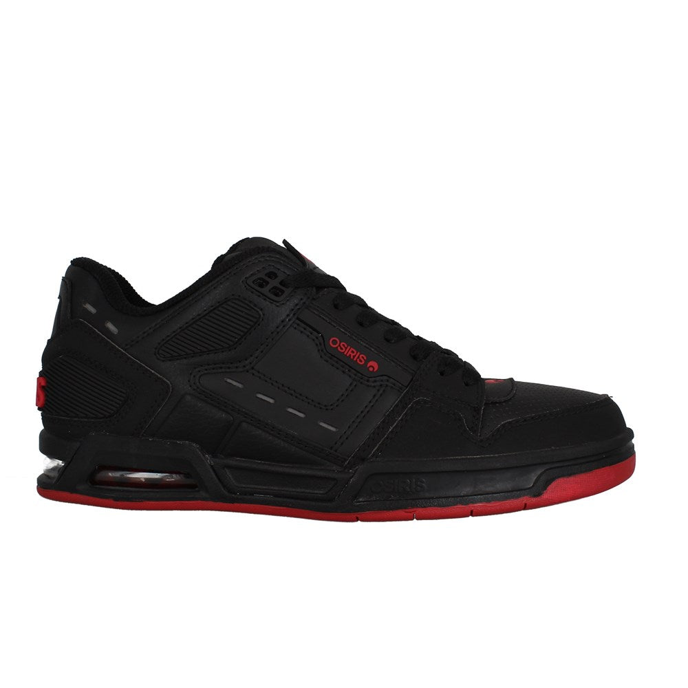 Osiris PERIL Skate Shoes for Men - Black/Red High-Top Sneakers for Skating, Streetwear & Casual Wear