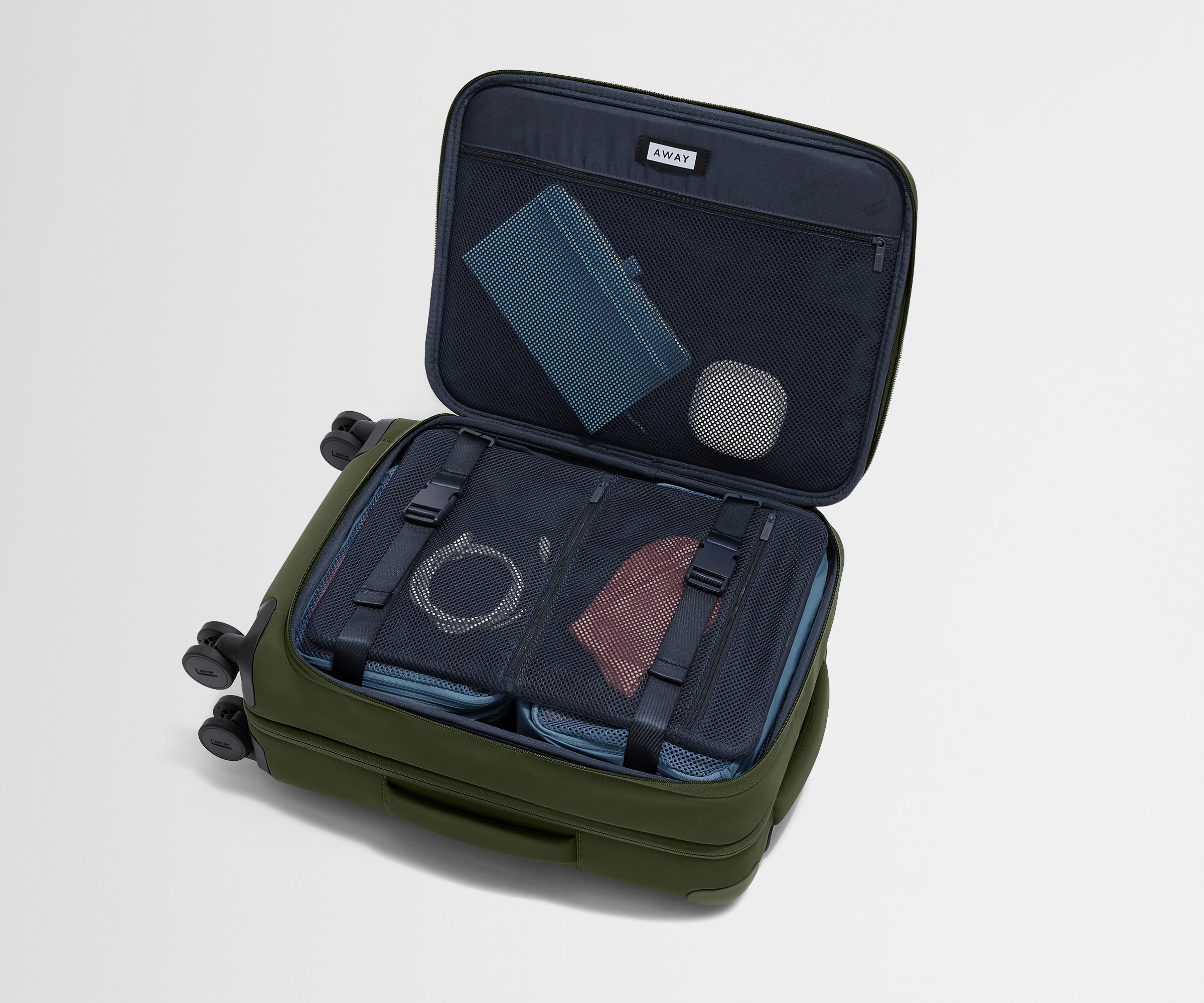 Olive Green Softside Carry On Luggage - Lightweight & Durable for Air Travel, Weekend Getaways & Business Trips