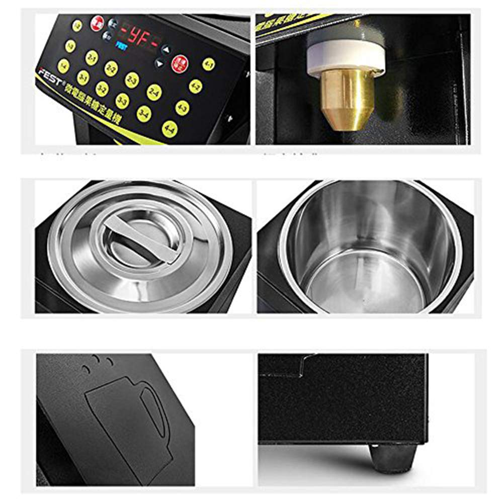 110V Stainless Steel Syrup Dispenser for Bubble Tea - Fructose Quantitative Machine with Removable Nozzle for Easy Cleaning | Perfect for Coffee Shops, Bubble Tea Stores, and Dessert Bars