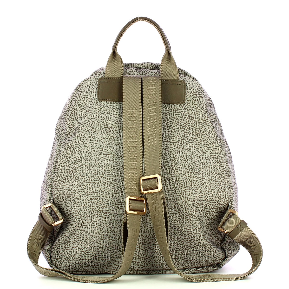 Borbonese Medium Tortora Marrone Backpack 224080J47 - Stylish Leather Backpack for Women, Perfect for Work, Travel & Daily Use