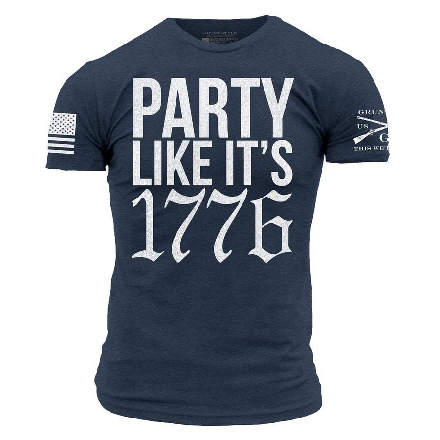 1776 Patriotic T-Shirt - Vintage American Revolution Design in Midnight Navy - Perfect for 4th of July, Independence Day & Historical Reenactments