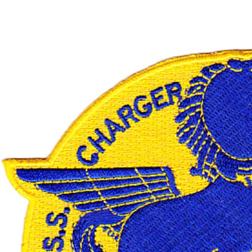 USS Charger CVE-30 Aircraft Carrier Escort Ship Embroidered Patch - Military Collectible, Navy Veteran Gift, Perfect for Uniforms, Jackets & Caps