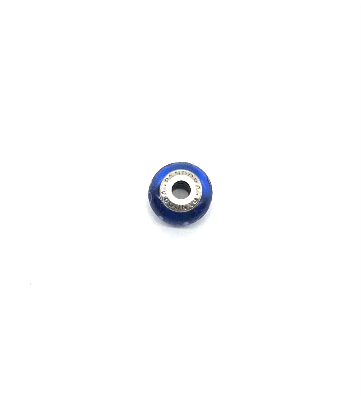 Pandora Murano Blue Polka Dot Charm Bracelet | Handmade Glass Bead for Jewelry Making | Perfect for Gifts, DIY Crafts & Fashion Accessories
