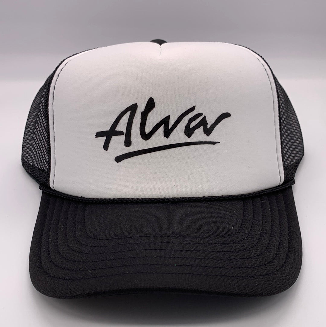 Alva Classic Trucker Hat 2-Tone Black & White - Vintage Snapback Cap for Men & Women - Perfect for Outdoor Activities, Sports & Casual Wear