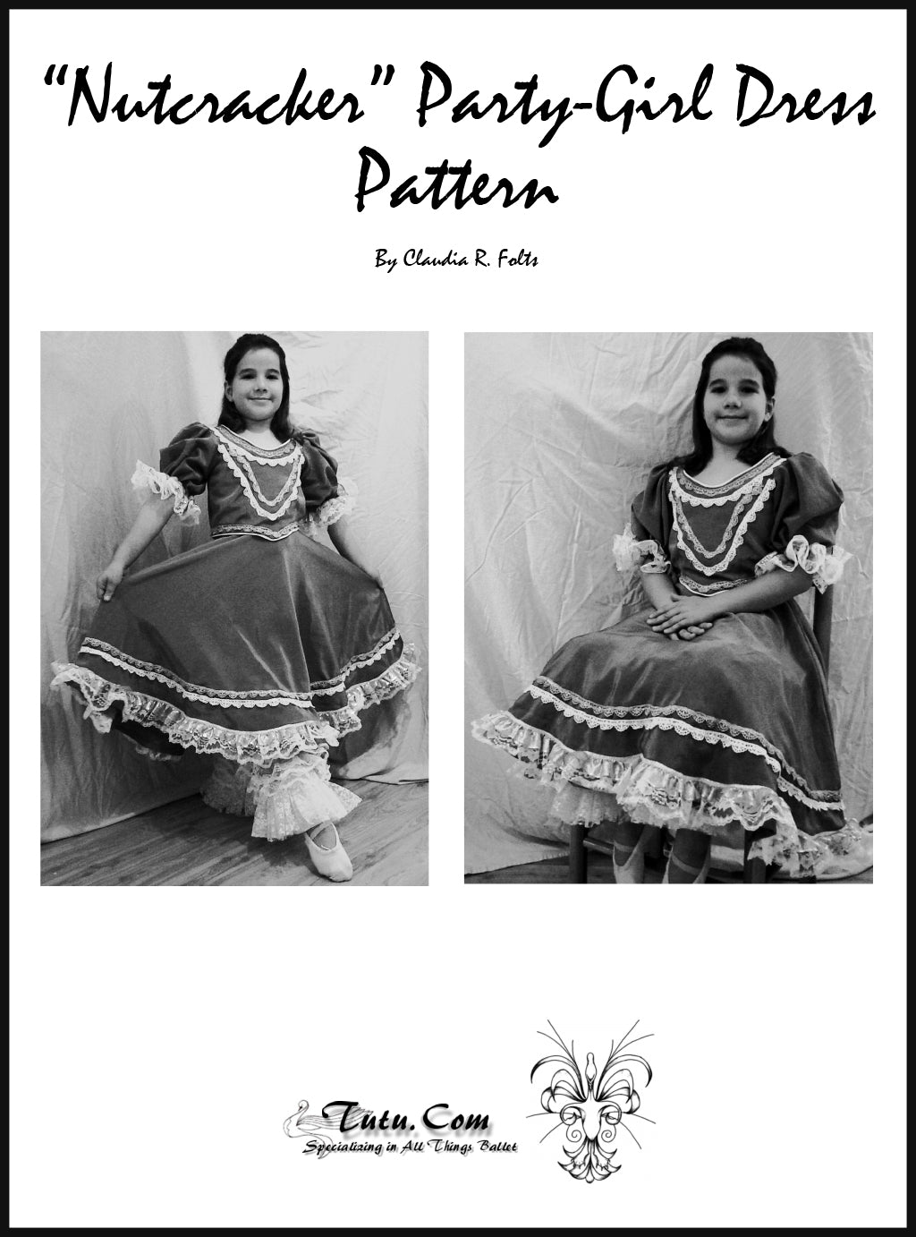 Nutcracker Party Girl Costume - Bodice and Skirt Sewing Patterns for Ballet & Christmas Performances